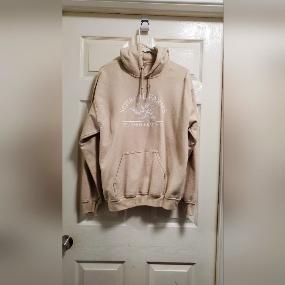 Shrute Farms Bed and Breakfast Hoodie by the Office: Medium (Cream)